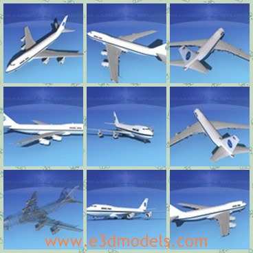 3d model the commercial plane - This is a 3d model of the commercial plane,which is modern and famous for so many years.