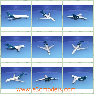3d model the commercial plane - This is a 3d model of the commercial plane,which is big and safe.The plane is  able to fly farther than any other business jet.