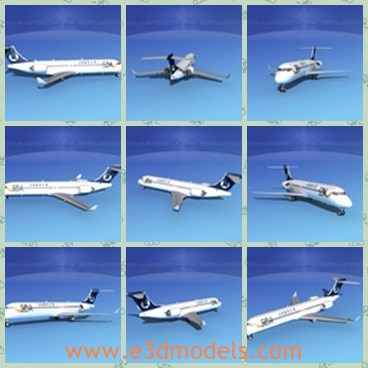3d model the dreamplane - This is a 3d model of the dreamplane,which is from Shandong Airlines.The plane is a regional airliner capable of seating 78 to 90 passengers and 2 cockpit crew.