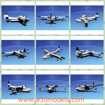3d model the dreamscape for military usage - This is a 3dmodel of the dreamscape,which has been modified by replacing the original Pratt & Whitney Wasp H radial engines with modern turboprop engines.