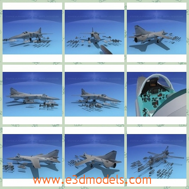 3d model the flogger as the bomber - This is a 3d model of the floger as the bomber,which is originally built by the Mikoyan,in the Soviet Union and later license-produced in India.