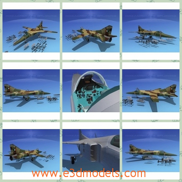3d model the flogger of Russia - This is a 3d model of the flogger of Russia,which is actually a jet in the military.The model is large and practical.