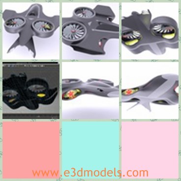 3d model the flying machine - This is a 3d model of the flying machine,which is made with special materials.The model is powerful and usually exists in the army.
