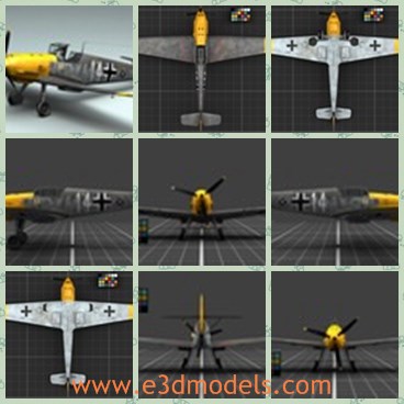 3d model the German aircraft - This is a 3d model of the German aircraft,hich is made during WW2.The model  was rendered in both LW Native Render Engine and fPrime to verify proper operation.