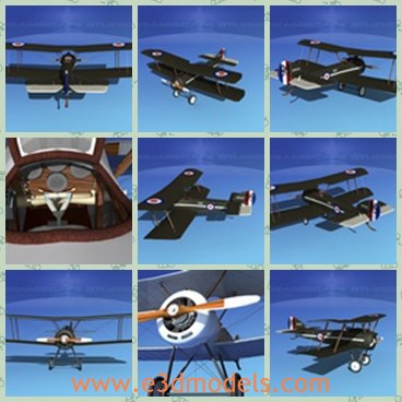 3d model the green army plane - This is a 3d model of the green army plane,which is antique and old.The plane is created with one single seat.