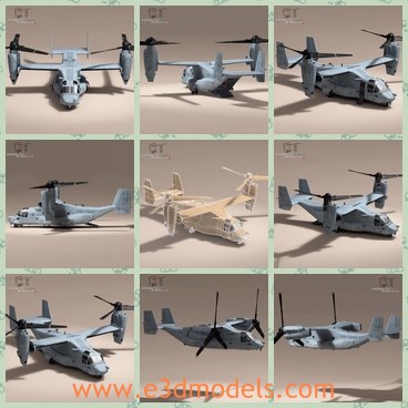 3d model the helicopter V-22 - This is a 3d model of the helicopter V-22,which is only artistic representation of the subject matter.The shape is charming and glorious.