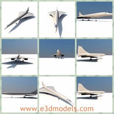 3d model the jet - This is a 3d model of the jet,which is white and fast.The plane is made with good quality and is very popular.