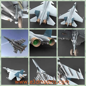 3d model the jet used in Chinese military - This is a 3d model of the jet that used in Chinese military.The jet is made in modern style and the appearance is common and the body is big.