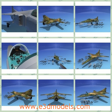 3d model the missile bomber - This is a 3d model of the missile bomber,which is painted in yellow and the bofy is large and the head of the plane is long and narrow.