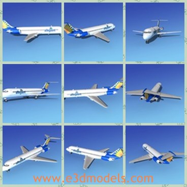 3d model the modern plane - This is a 3d model of the modern plane,which was built in large numbers from 1970 through 1986.Over 260 were built and many are still flying.