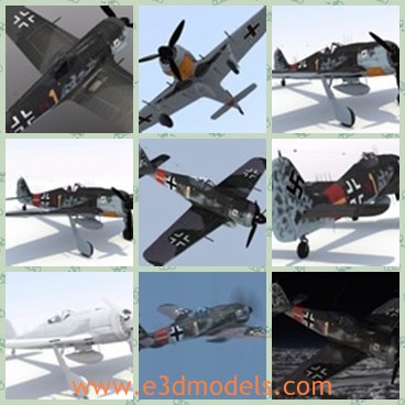 3d model the night fighter - This is a 3d model of the  night fighter FW 190A-8 in WW-II,which represents a response to the British Bomber night missions over Germany during the later years of the war.