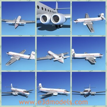 3d model the plane - This is a 3d model about the white plane Cj-102,which is modern and made with good quality.
