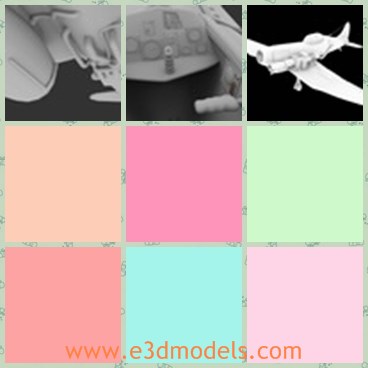 3d model the plane - This is a 3d model of the plane in white,which is common and made with good quality.