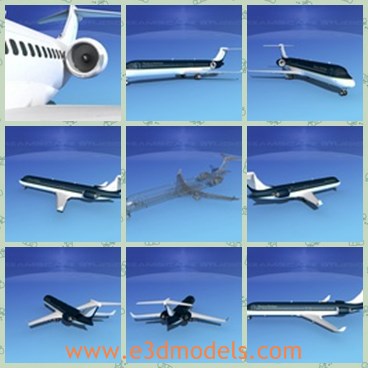 3d model the plane ARJ-21-900 - This is a 3d model of the plane ARJ-21-900,which provides the engines, Rockwell Collins provides the avionics package. The aircraft was a key part of China