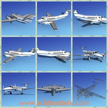 3d model the plane C-350 - This is a 3d model of the plane  began production in the 1980s as the Super King Air although that designation as the Super King Air was dropped in the 1990s.