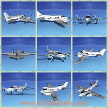 3d model the plane C-6 in air force - This is a 3d model of the plane C-6,which was used by the US Air Force, US Navy, US Marine Corps, and US Army. It carried room for up to 6 passengers or gear and could be converted quickly removing the seating to carry cargo.