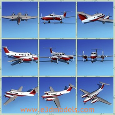 3d model the plane C200GT - This is a 3d model of the plane C200GT,which  included space for more seating that the earlier 90 models. The Model C-200 was first flown in 1976.