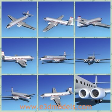 3d model the plane CJ-102 - This is a 3d model of the plane Cj-102,which is modern and designed in August 1949. They had designed a practical jetliner and proven it flight worthy in test.