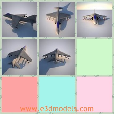 3d model the plane Douglas AV 8B - This is a 3d model of the plane Douglas AV8B,which is small and made with good quality.
