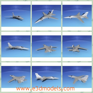 3d model the plane EF-111 - This is a 3d model of the plane EF-111,which was developed to replace the aging Douglas B-66 Destroyer. The EF-111 was often called the sparkvark by their crews as a play on the nickname of the Aardvark given to the F-111 and the electronic carried in the EF model.