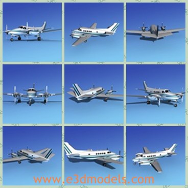 3d model the plane for business - This is a 3d model of the plane for business,which is white and made with good quality.