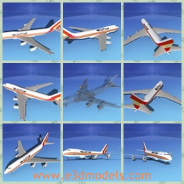 3d model the plane for passenger - This is a 3d model of the plane for passengers,which  Jet held the record for passenger seating and until the start of service of the A380 it was the largest passenger jet in the world.