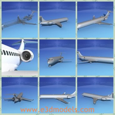 3d model the plane from Boeing company - This is a 3d model of the plane from Boeing company,which is created with twin engine.The model is named ARJ-21-900.
