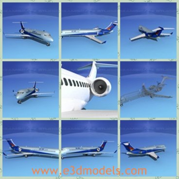 3d model the plane from Chengdu airlines - This is a 3d model of the plane from Chendu airplane,which is modern and painted in blue.The aircraft was a key part of China