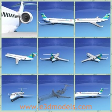 3d model the plane from Nusantara - This is a 3d model of the plane from Nudantara,which was a key part of China