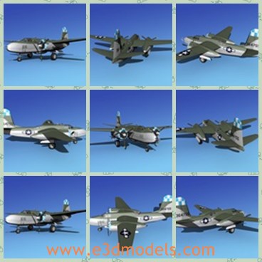3d model the plane in army - This is a 3d model of the plane in army,which is made with good quality and common in army.