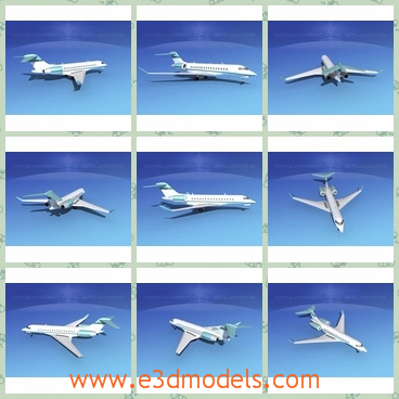 3d model the plane in commercial purpose - This is a 3d model of the plane in commercial purpose,which is white and large and in high quality.