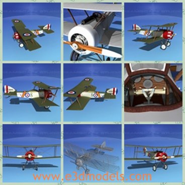 3d model the plane in the army - This is a 3d model of the plane in the army,which entered service with the Royal Air Service and the Royal Naval Air Service and proved very successful until 1917.