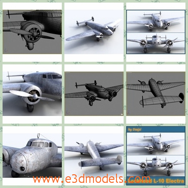 3d model the plane in the army - This is a 3d model of the plane in army,which is old and made in high quality.The model is made with standard materials.
