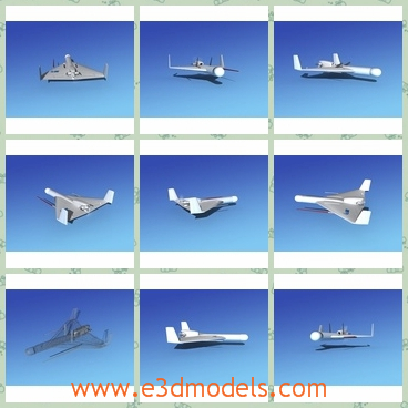 3d model the plane in the triangle shape - This is a 3d model of the plane in the triangle shape,which is named as the HAPPY.HARPY provides the most effective solution to the hostile radar problem, at the lowest price.