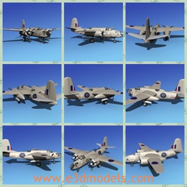 3d model the plane in USA - This is a 3d model of the plane in USA,which is  designed to carry light bomb loads in a tactical bombing role.