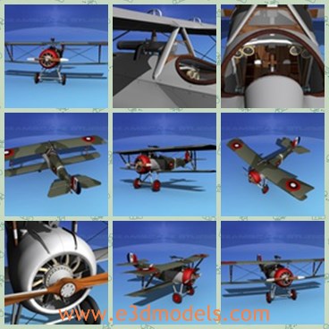 3d model the plane in USA - This is a 3 model of the plane in USA,which  was capable of outstanding maneuverability, a very high rate of climb and was popular with the pilots.