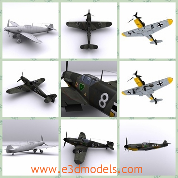 3d model the plane in WW2 - This is a 3d model of the plane in WOrld War Two,which is the battle in Britain and Russia.The model was designed during the early time.
