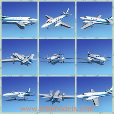 3d model the plane made for commercial purpose - This is a 3d model of the plane made for commercial purpose,which was  developed from a gradual design development from the original twin engine Beechcraft Twin Bonanza.and Queen Air.