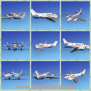 3d model the plane made in China - This is a 3d model of the plane,which was originally developed in 1963 in China.The model is made according the King Air C-90.