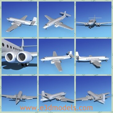 3d model the plane made with metal materials - This is a 3d model of the plane made with metal materals,which is modern and made with good quality.The plane is made for the commercial purpose.