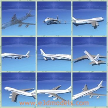 3d model the plane of Boeing - This is a 3d model of the plane of Boeing,which is white, modern,safe and popular.