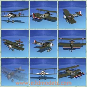 3d model the plane VH07 - This is a 3d model of the plane Vh07,which is small and green.The model entered service with the Royal Air Service and the Royal Naval Air Service and proved very successful until 1917.