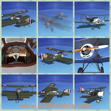 3d model the plane VHP05 - This is a 3d model of the plane VHP05,which is large and antique.The Sopwith Pup entered service with the Royal Air Service and the Royal Naval Air Service and proved very successful until 1917.