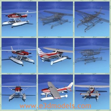 3d model the plane with big wings - This is a 3d model of the plane with big wings,which is amphibian and popular in many countries around the world during the war time.