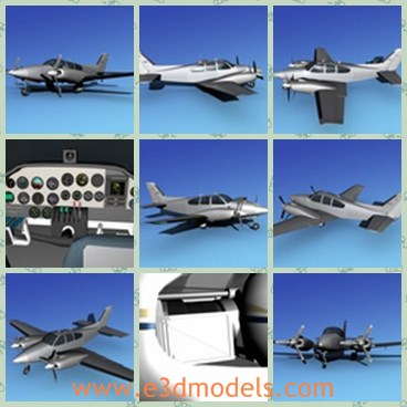 3d model the plane with grey wings - This is a 3d model of the plane with grey wings,which  can cost more than 1 million dollars. It is as expensive to operate as it is to buy.