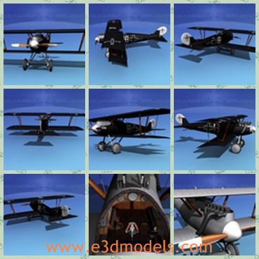 3d model the plane with one seat - This is a 3d model of the plane with one seat,which is small and  was developed by Rudolph Gehringer as a new fighter design.