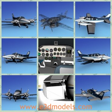 3d model the plane with twin-engine - This is a 3d model of the plane with twin-engine,which cost more than 1 million dollars. It is as expensive to operate as it is to buy.