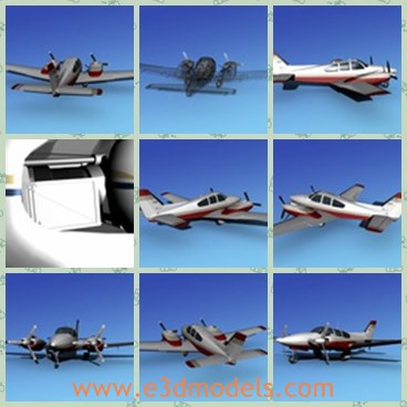 3d model the plane with twin engines - This is a 3d model of the plane with twin engines,which  can cost more than 1 million dollars. It is as expensive to operate as it is to buy.