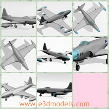 3d model the shooting star - This is a 3d model of the shooting star,which is the military plane made in white.The plane is made with good quality.