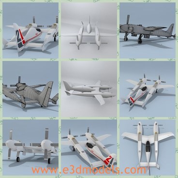 3d model the special plane - This is a 3d model of the special plane,which is  rendered with its internal engine.There are three heads with the special plane.